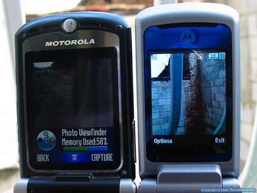 MOTOKRZR K1 - Сравнение с экраном RAZR V3