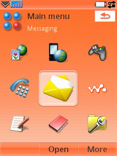 Sony Ericsson W950i - Меню с иконками