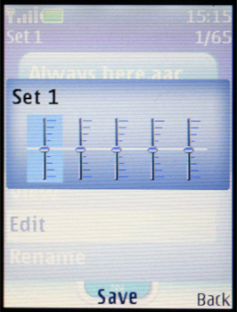 Nokia 5300 - Эквалайзер