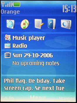 Nokia 5300 - Главное окно