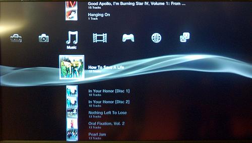 Графический интерфейс PS3: Cross Media Bar