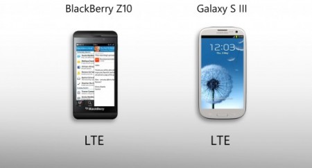 BlackBerry Z10 vs Galaxy S III - связь BlackBerry Z10 vs Galaxy S III - связь